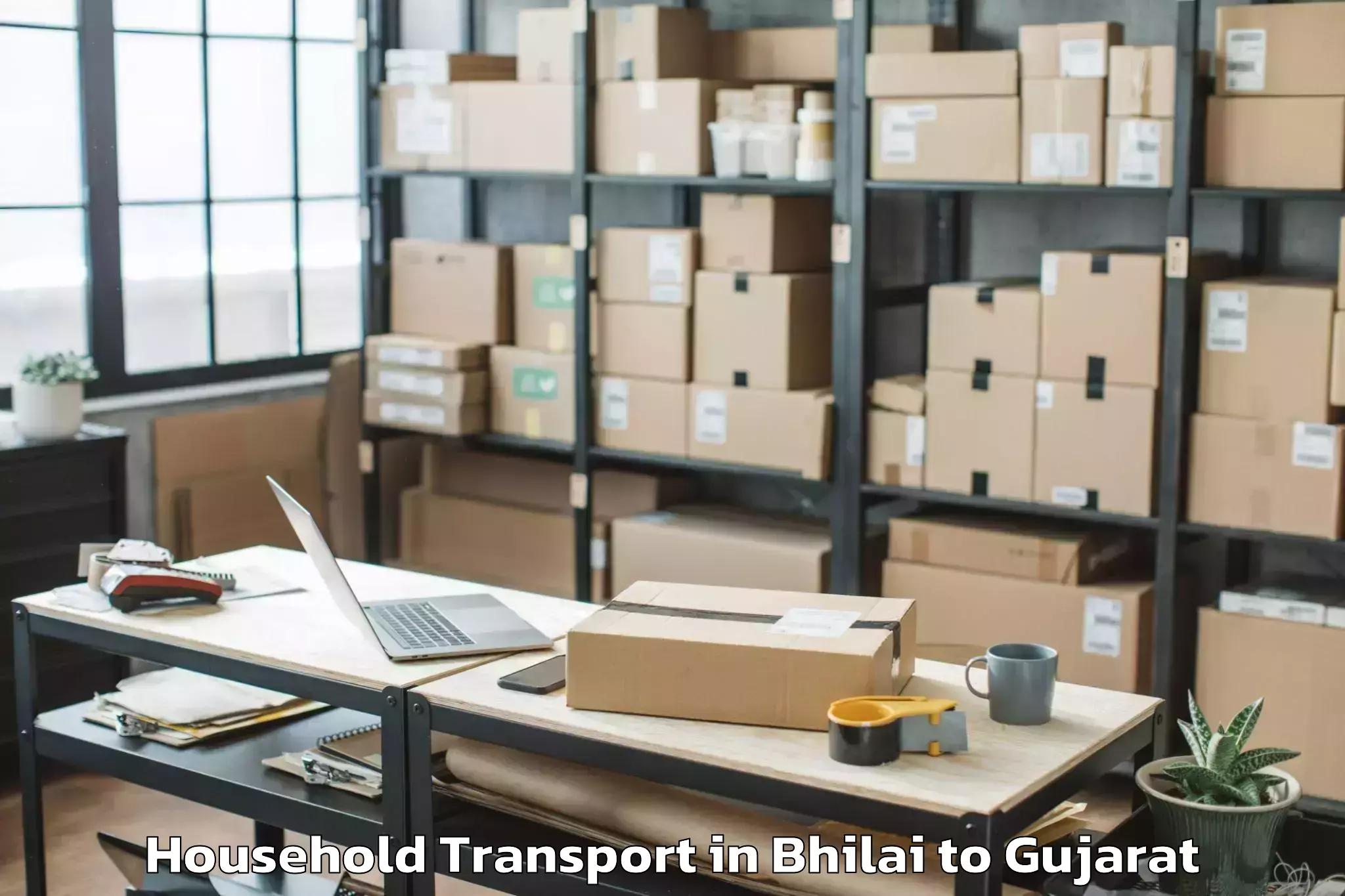 Easy Bhilai to Ahmadabad City Household Transport Booking